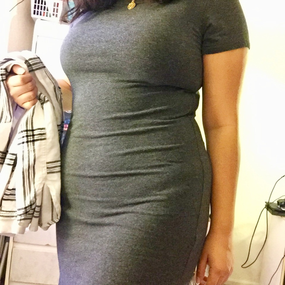 Gray T-Shirt Dress